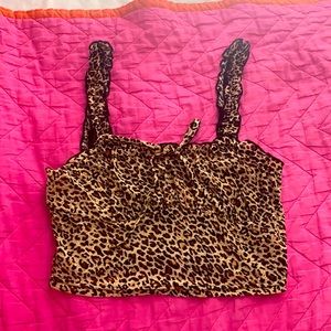 A super cute and trendy cheetah print crop top